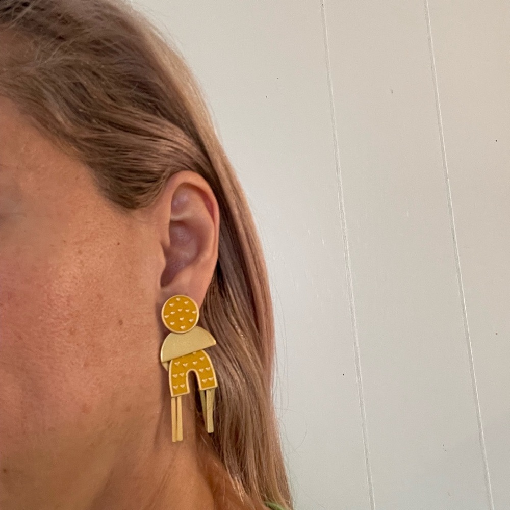 Madewell Statement Geometric Epoxy Chandelier Ear… - image 6